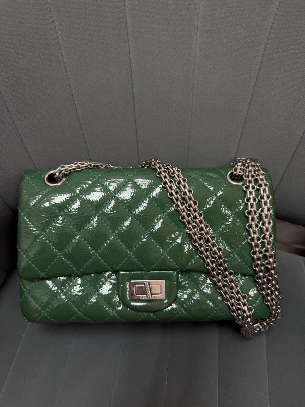 Chanel Distressed Patent Quilted 2.55 Reissue 227